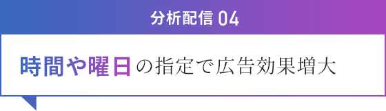 分析配信04 時間や曜日の指定で広告効果増大