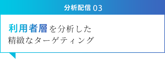 分析配信03 利用者層を分析した精緻なターゲティング