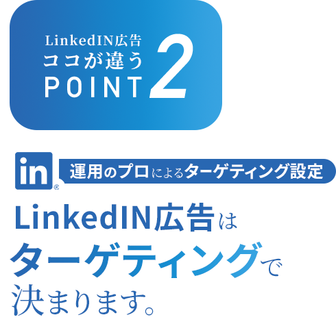 POINT2 LinkedIn広告だからできる 特徴敵なターゲティング