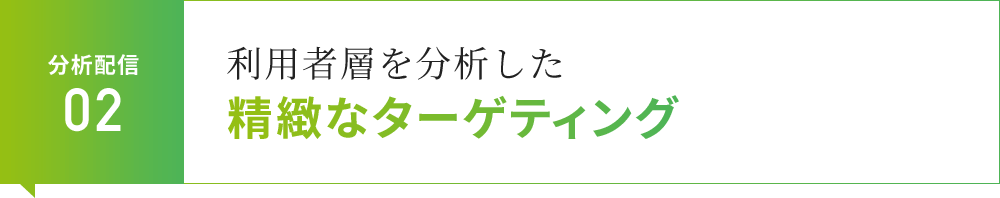 分析配信02 利用者層を分析した精緻なターゲティング