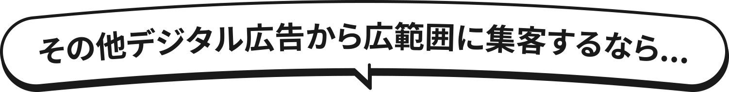 その他デジタル広告から広範囲に集客するなら...