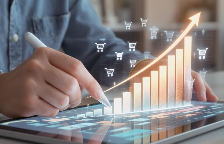 自然検索流入の増加するイメージ画像