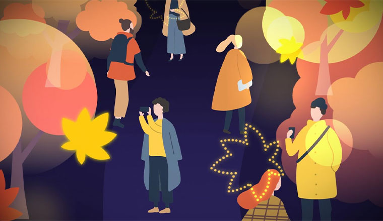 動画広告の制作実績・事例：ライトアップイベントの広告動画制作